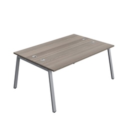 [SYN1860CPAFRGOSV2P] Synergy|2P Bench Desk|Cable Ports|A-Frame|1800X600|Grey Oak-Silver