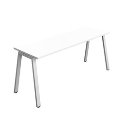 [SYN1870COAFRWHSV1P] Synergy|1P Bench Desk|Cut Out|A-Frame|1800X700|White-Silver