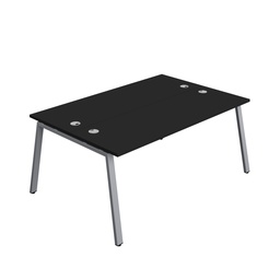 [SYN1870CPAFRBKSV2P] Synergy|2P Bench Desk|Cable Ports|A-Frame|1800X700|Black-Silver