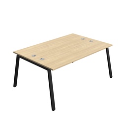 [SYN1870CPAFRNOBK2P] Synergy|2P Bench Desk|Cable Ports|A-Frame|1800X700|Nova Oak-Black