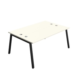 [SYN1870CPAFRWHBK2P] Synergy|2P Bench Desk|Cable Ports|A-Frame|1800X700|White-Black