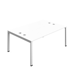 [SYN1870CPGPLWHWH2P] Synergy|2P Bench Desk|Cable Ports|Goal Post|1800X700|White-White