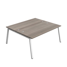 [SYN1880CPAFRGOWH2P] Synergy|2P Bench Desk|Cable Ports|A-Frame|1800X800|Grey Oak-White