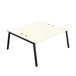 [SYN1880CPAFRWHBK2P] Synergy|2P Bench Desk|Cable Ports|A-Frame|1800X800|White-Black