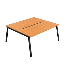 [SYN1880COAFRBEBK2P] Synergy|2P Bench Desk|Cut Out|A-Frame|1800X800|Beech-Black