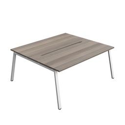 [SYN1880COAFRGOWH2P] Synergy|2P Bench Desk|Cut Out|A-Frame|1800X800|Grey Oak-White
