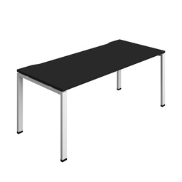 [SYN1880COGPLBKWH1P] Synergy|1P Bench Desk|Cut Out|Goal Post|1800X800|Black-White