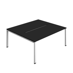 [SYN1880COGPLBKWH2P] Synergy|2P Bench Desk|Cut Out|Goal Post|1800X800|Black-White