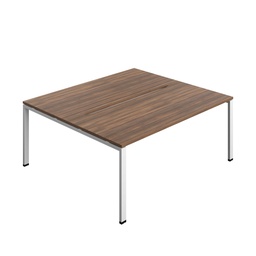 [SYN1880COGPLDWWH2P] Synergy Bench With Cut Out: 2 Person (Fsc) | Goal Post Leg | 1800 X 800 | Dark Walnut/White