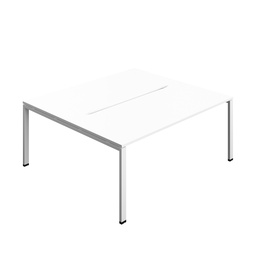 [SYN1880COGPLWHWH2P] Synergy|2P Bench Desk|Cut Out|Goal Post|1800X800|White-White