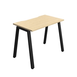 [SYN1060COAFRMABK1P] Synergy Bench With Cut Out: 1 Person (Fsc) | A-Frame Leg | 1000 X 600 | Maple/Black