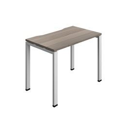 [SYN1060COGPLGOSV1P] Synergy|1P Bench Desk|Cut Out|Goal Post|1000X600|Grey Oak-Silver