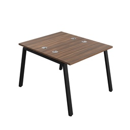 [SYN1060CPAFRDWBK2P] Synergy Bench With Cable Ports: 2 Person (Fsc) | A-Frame Leg | 1000 X 600 | Dark Walnut/Black
