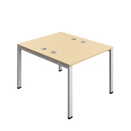 [SYN1060CPGPLMASV2P] Synergy Bench With Cable Ports: 2 Person (Fsc) | Goal Post Leg | 1000 X 600 | Maple/Silver