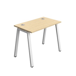 [SYN1070CPAFRMAWH1P] Synergy Bench With Cable Ports: 1 Person (Fsc) | A-Frame Leg | 1000 X 700 | Maple/White