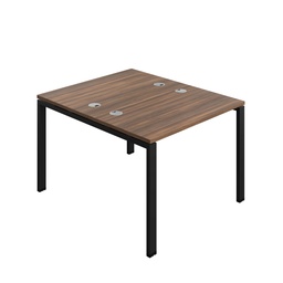 [SYN1070CPGPLDWBK2P] Synergy Bench With Cable Ports: 2 Person (Fsc) | Goal Post Leg | 1000 X 700 | Dark Walnut/Black