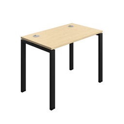 [SYN1070CPGPLMABK1P] Synergy Bench With Cable Ports: 1 Person (Fsc) | Goal Post Leg | 1000 X 700 | Maple/Black