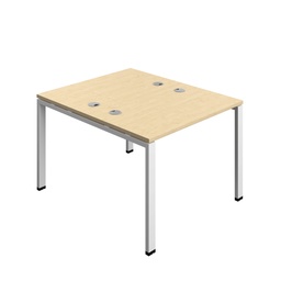 [SYN1070CPGPLMAWH2P] Synergy Bench With Cable Ports: 2 Person (Fsc) | Goal Post Leg | 1000 X 700 | Maple/White