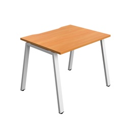 [SYN1080COAFRBEWH1P] Synergy|1P Bench Desk|Cut Out|A-Frame|1000X800|Beech-White