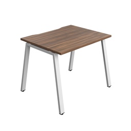 [SYN1080COAFRDWWH1P] Synergy Bench With Cut Out: 1 Person (Fsc) | A-Frame Leg | 1000 X 800 | Dark Walnut/White