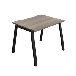 [SYN1080COAFRGOBK1P] Synergy|1P Bench Desk|Cut Out|A-Frame|1000X800|Grey Oak-Black