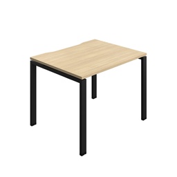 [SYN1080COGPLNOBK1P] Synergy|1P Bench Desk|Cut Out|Goal Post|1000X800|Nova Oak-Black