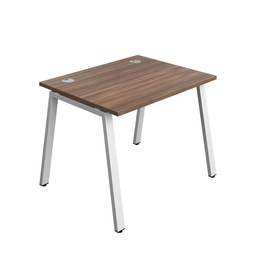 [SYN1080CPAFRDWWH1P] Synergy Bench With Cable Ports: 1 Person (Fsc) | A-Frame Leg | 1000 X 800 | Dark Walnut/White