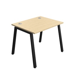 [SYN1080CPAFRMABK1P] Synergy Bench With Cable Ports: 1 Person (Fsc) | A-Frame Leg | 1000 X 800 | Maple/Black