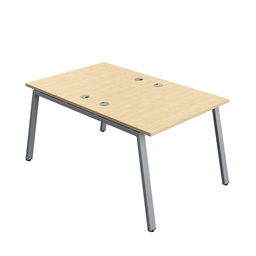 [SYN1080CPAFRMASV2P] Synergy Bench With Cable Ports: 2 Person (Fsc) | A-Frame Leg | 1000 X 800 | Maple/Silver