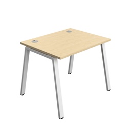 [SYN1080CPAFRMAWH1P] Synergy Bench With Cable Ports: 1 Person (Fsc) | A-Frame Leg | 1000 X 800 | Maple/White