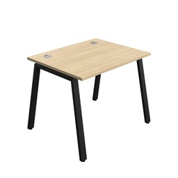 [SYN1080CPAFRNOBK1P] Synergy|1P Bench Desk|Cable Ports|A-Frame|1000X800|Nova Oak-Black