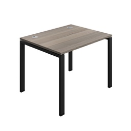 [SYN1080CPGPLGOBK1P] Synergy|1P Bench Desk|Cable Ports|Goal Post|1000X800|Grey Oak-Black