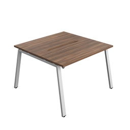 [SYN1260COAFRDWSV2P] Synergy Bench With Cut Out: 2 Person (Fsc) | A-Frame Leg | 1200 X 600 | Dark Walnut/Silver