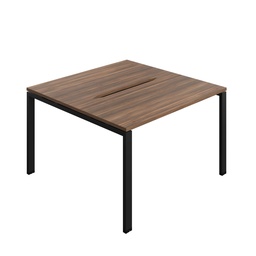 [SYN1260COGPLDWBK2P] Synergy Bench With Cut Out: 2 Person (Fsc) | Goal Post Leg | 1200 X 600 | Dark Walnut/Black