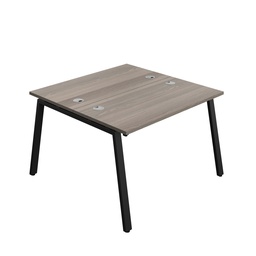 [SYN1260CPAFRGOBK2P] Synergy|2P Bench Desk|Cable Ports|A-Frame|1200X600|Grey Oak-Black