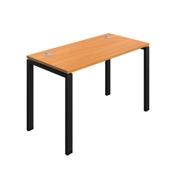[SYN1260CPGPLBEBK1P] Synergy|1P Bench Desk|Cable Ports|Goal Post|1200X600|Beech-Black