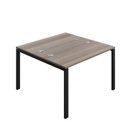 [SYN1260CPGPLGOBK2P] Synergy|2P Bench Desk|Cable Ports|Goal Post|1200X600|Grey Oak-Black