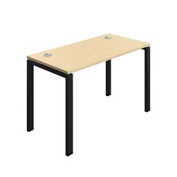 [SYN1260CPGPLMABK1P] Synergy Bench With Cable Ports: 1 Person (Fsc) | Goal Post Leg | 1200 X 600 | Maple/Black
