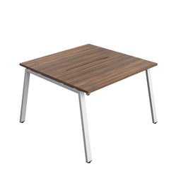 [SYN1270COAFRDWWH2P] Synergy Bench With Cut Out: 2 Person (Fsc) | A-Frame Leg | 1200 X 700 | Dark Walnut/White