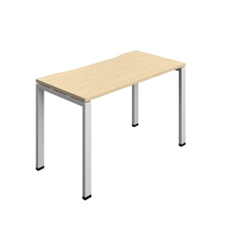 [SYN1270COGPLMASV1P] Synergy Bench With Cut Out: 1 Person (Fsc) | Goal Post Leg | 1200 X 700 | Maple/Silver