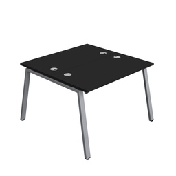 [SYN1270CPAFRBKSV2P] Synergy|2P Bench Desk|Cable Ports|A-Frame|1200X700|Black-Silver