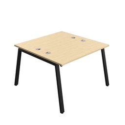 [SYN1270CPAFRMABK2P] Synergy Bench With Cable Ports: 2 Person (Fsc) | A-Frame Leg | 1200 X 700 | Maple/Black