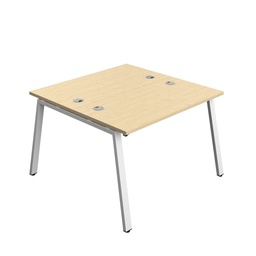 [SYN1270CPAFRMAWH2P] Synergy Bench With Cable Ports: 2 Person (Fsc) | A-Frame Leg | 1200 X 700 | Maple/White