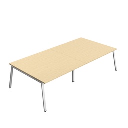 [SYN3216MTAFRMASV] Synergy Meeting (Fsc) | A-Frame Leg | 3200 X 1600 | Maple/Silver