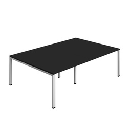 [SYN2416MTGPLBKSV] Synergy|Meeting Table|Goal Post|2400X1600|Black-Silver