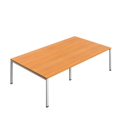 [SYN2816MTGPLBESV] Synergy|Meeting Table|Goal Post|2800X1600|Beech-Silver