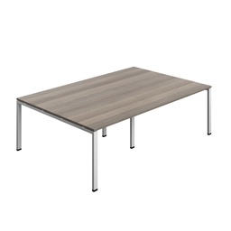 [SYN2416MTGPLGOSV] Synergy|Meeting Table|Goal Post|2400X1600|Grey Oak-Silver