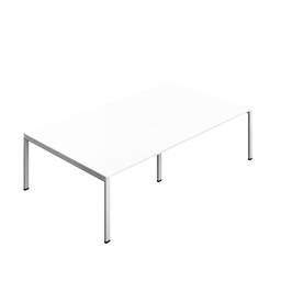 [SYN2816MTGPLWHSV] Synergy|Meeting Table|Goal Post|2800X1600|White-Silver