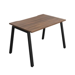 [SYN1280COAFRDWBK1P] Synergy Bench With Cut Out: 1 Person (Fsc) | A-Frame Leg | 1200 X 800 | Dark Walnut/Black