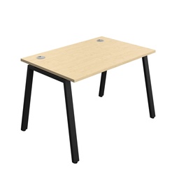 [SYN1280CPAFRMABK1P] Synergy Bench With Cable Ports: 1 Person (Fsc) | A-Frame Leg | 1200 X 800 | Maple/Black